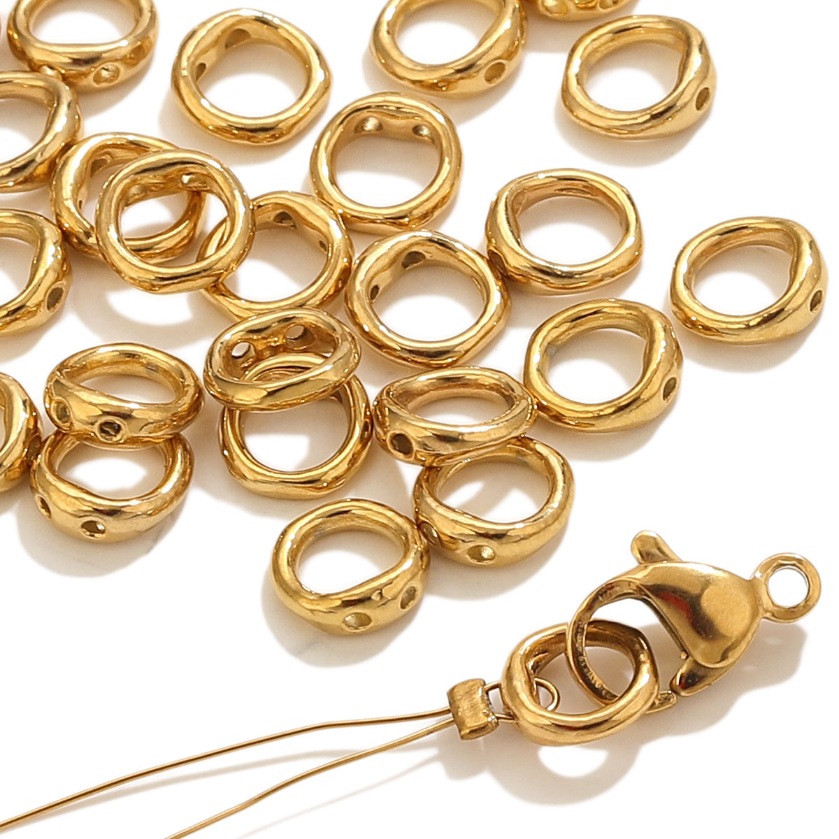 Jewelry Making Class - 20pcs Stainless Steel Clasps End Connectors