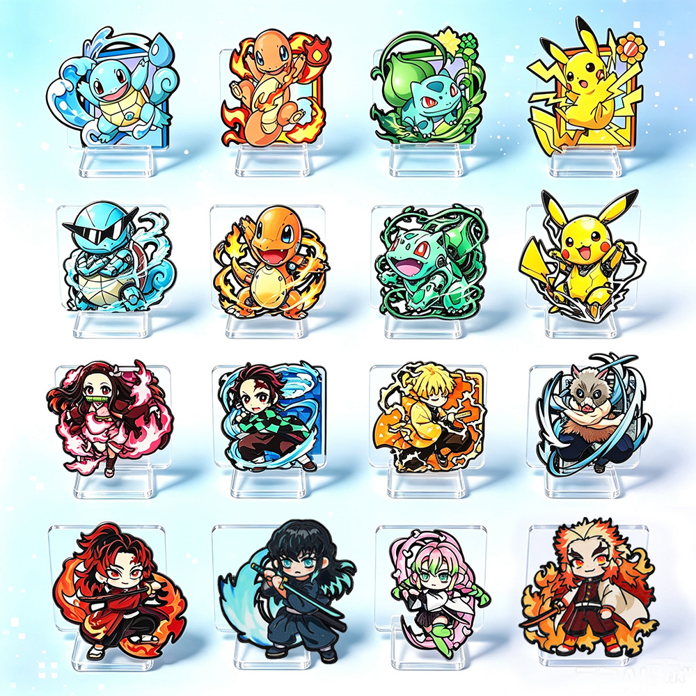 Jewelry Making Metal Supplies - 8Pcs Anime Pokemon & Demon Slayer