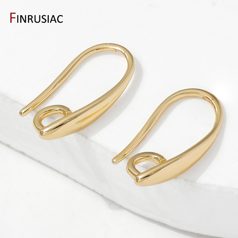 Jewelry Making Metal Supplies - 14K Gold Plated Brass Smooth Earring