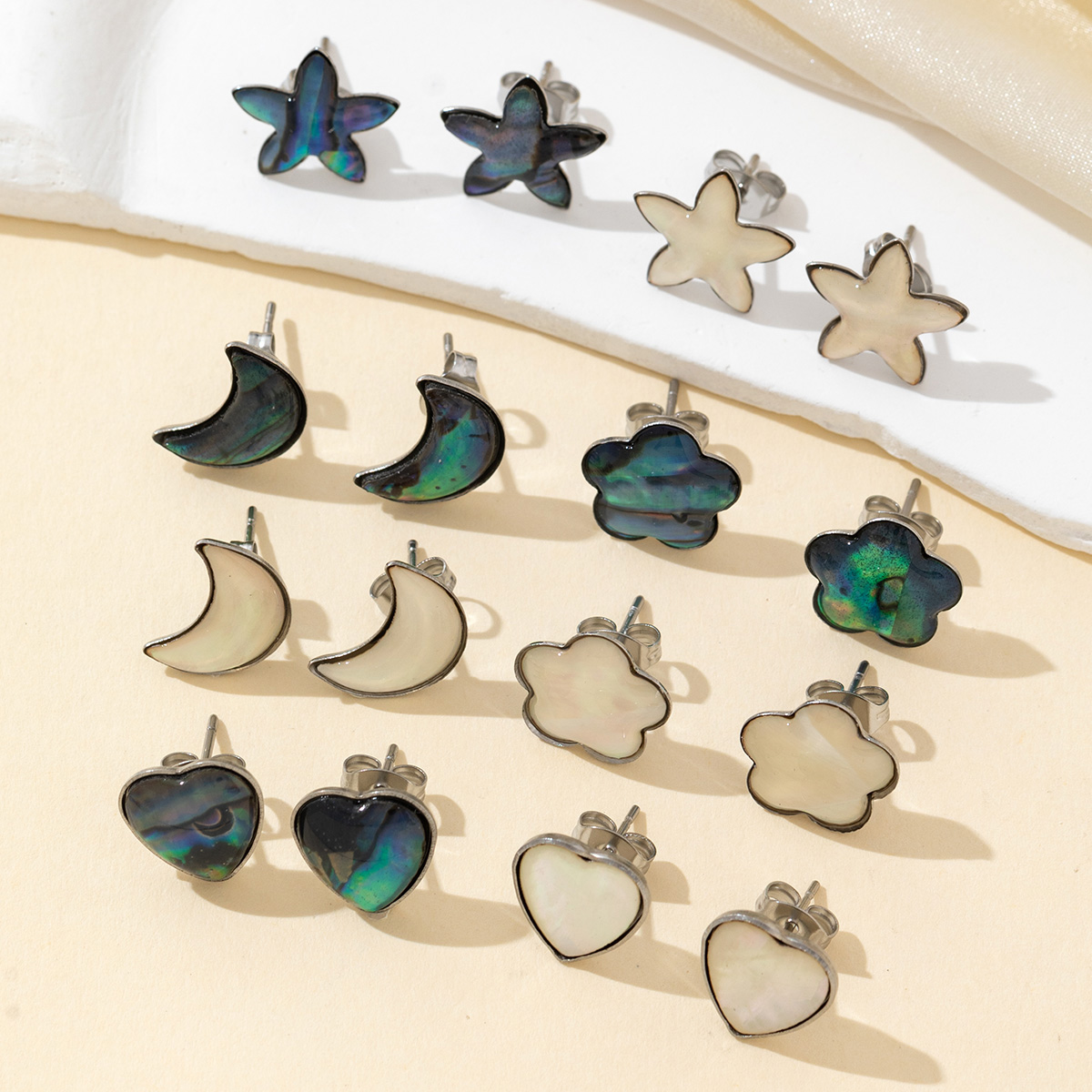 2pcs Natural Shell White Moon  - Jewelry Making Place review and price