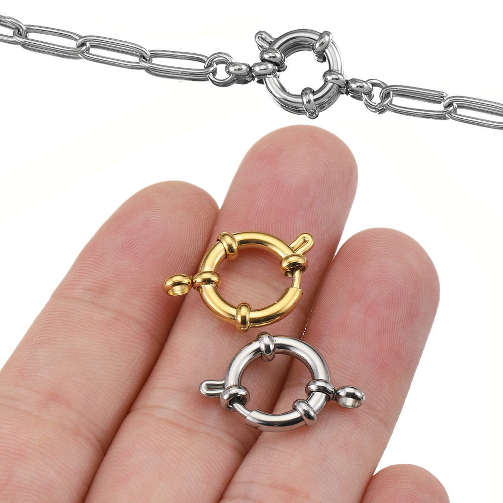 4pcs Stainless Steel Spring Cl - Jewelry Making Metal Supplies review and price