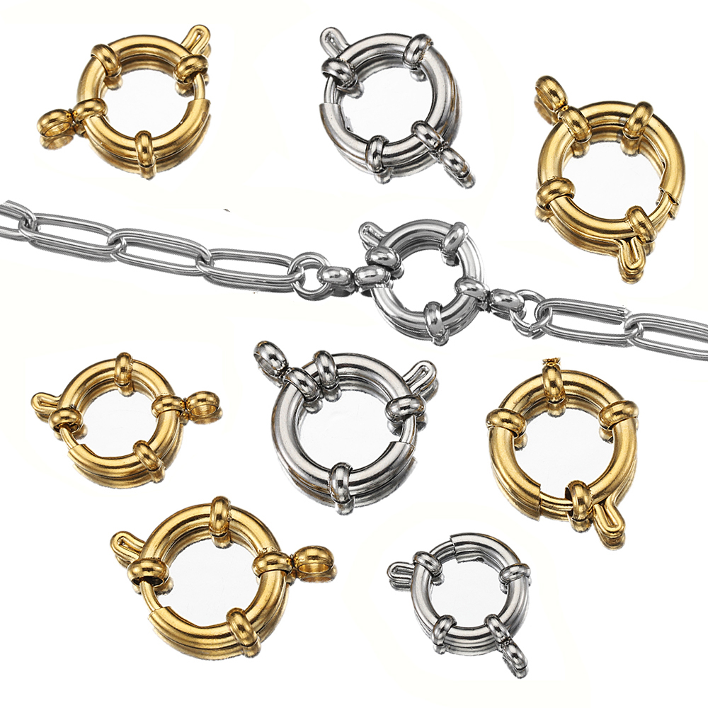 4pcs Stainless Steel Spring Cl - Jewelry Making Metal Supplies review and price
