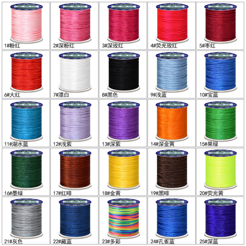 1.5mm 2mm 2.5mm Nylon Cotton B - Knotting Cord Silk review and price
