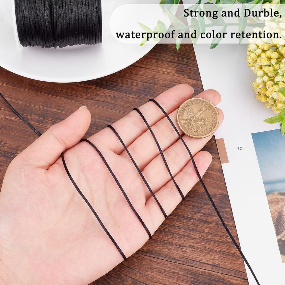 1 Roll 70m Satin Rattail Cord  - Knotting Cord Silk review and price