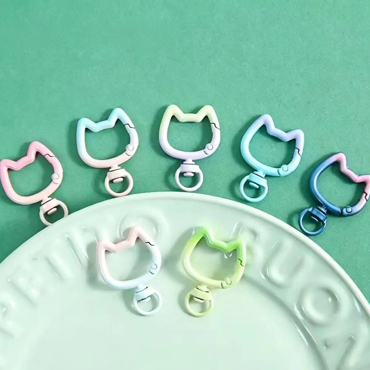 5-10PCS Gradient Cute Cat Clas - Jewelry Making Metal Supplies review and price