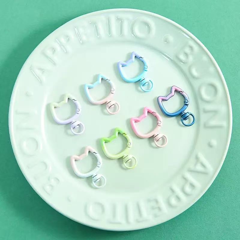 5-10PCS Gradient Cute Cat Clas - Jewelry Making Metal Supplies review and price